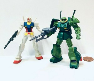 2 Figure Gashapon Gundam Rx 78 Ms 06f Zaku Ii Robot Anime Japan Bandai 8 Cm Anime Y Manga Figuras De Accion Juguetes
