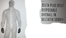 Delta Plus PPE CAT 3 III Hooded Disposable Coverall DeltaTek 5000 (A02) XXL 2XL