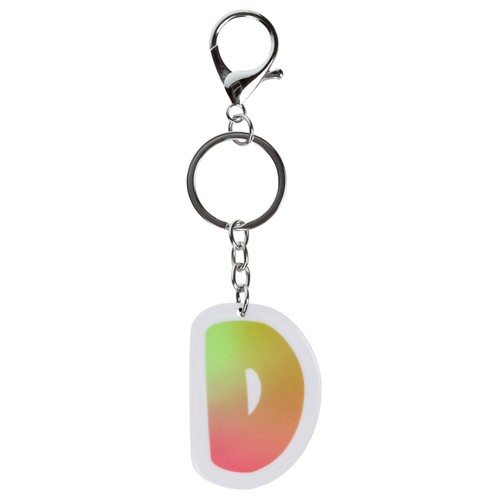 Alphabet Initial Keyring Kids Colourful Personalised Letter Name Tag Charm - Picture 9 of 51