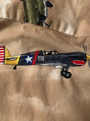 RJC Hawaiian Shirt Size M Medium WWII Airplanes Fighter Planes USA Cruisewear - Picture 7 of 8