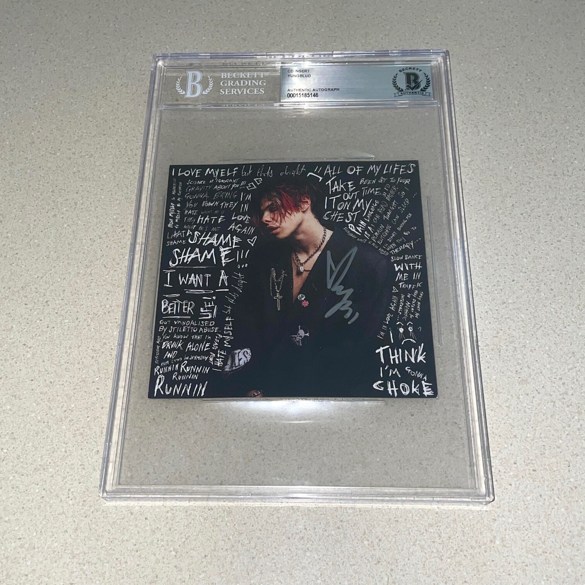 YUNGBLUD signed autographed SELF TITLED CD BOOKLET BECKETT BAS COA