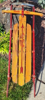 Vintage FLEXIBLE FLYER Sled Super Steering L. Allen & Co. Phila PA