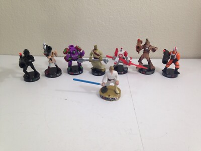 Lot of 8 Star Wars & Transformers Attacktix figures /  7 good 1 damaged vintage