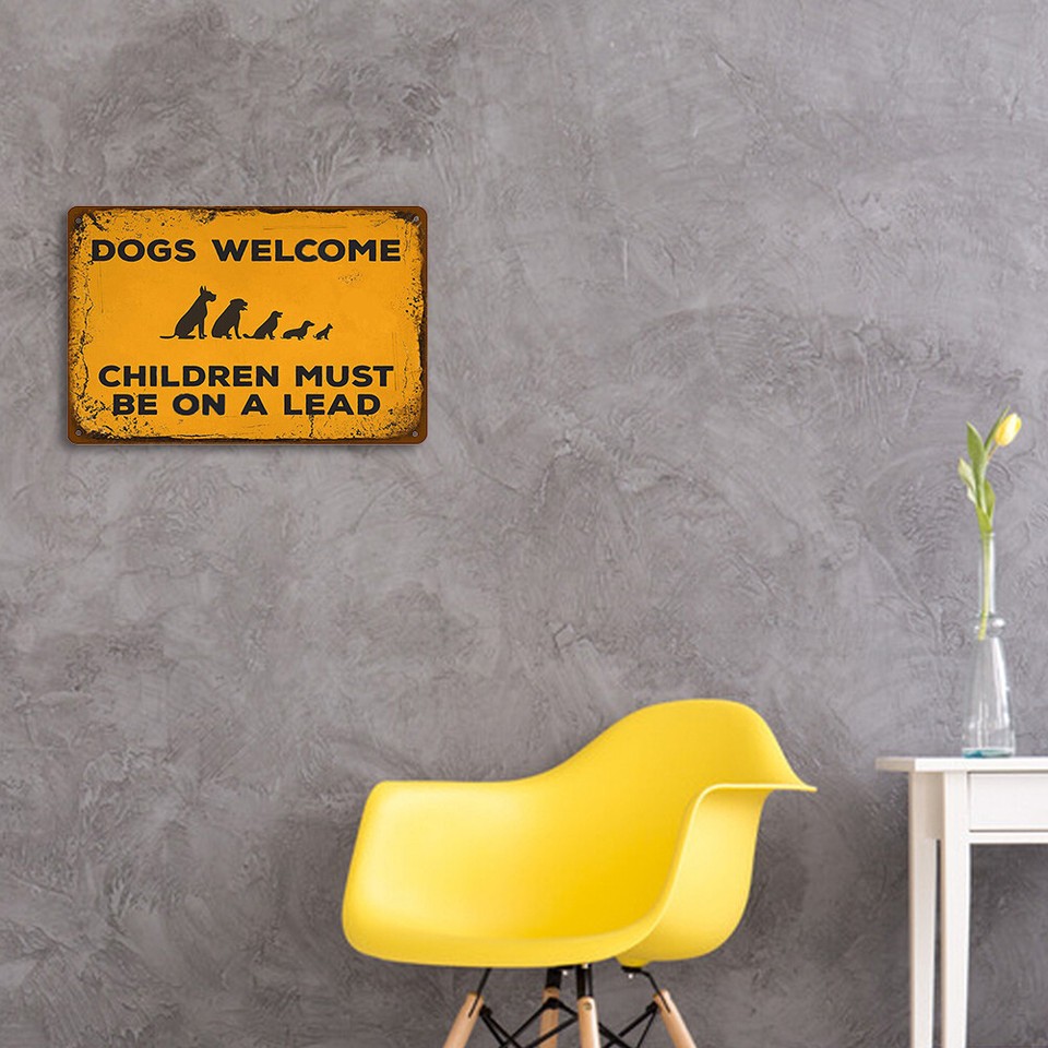 AU Dogs Retro Plaque Metal Tin Painting Cafe Bar Home Pub Wall