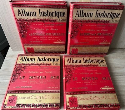 Parmentier Album historique Moyen Age, XVI-XVII, XVIII-XIX 4 vol. iconographie - Photo 1/4