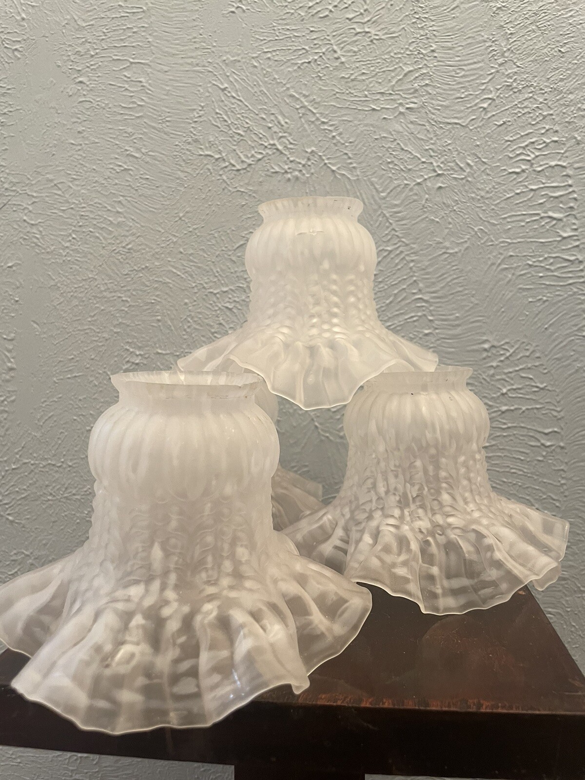 Vintage Tulip Frosted Glass Ceiling Fan Light Shade with 2-Inch Fitter and 4-Inch Height-image