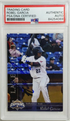 2012 Grandstand Robel Garcia Signed Minor Rookie Card Autograph RC Auto PSA Cubs