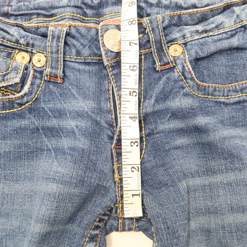 Pantalones de mezclilla True Religion para mujer 28 azules Joey acampanados 28x33 - Imagen 8 de 10