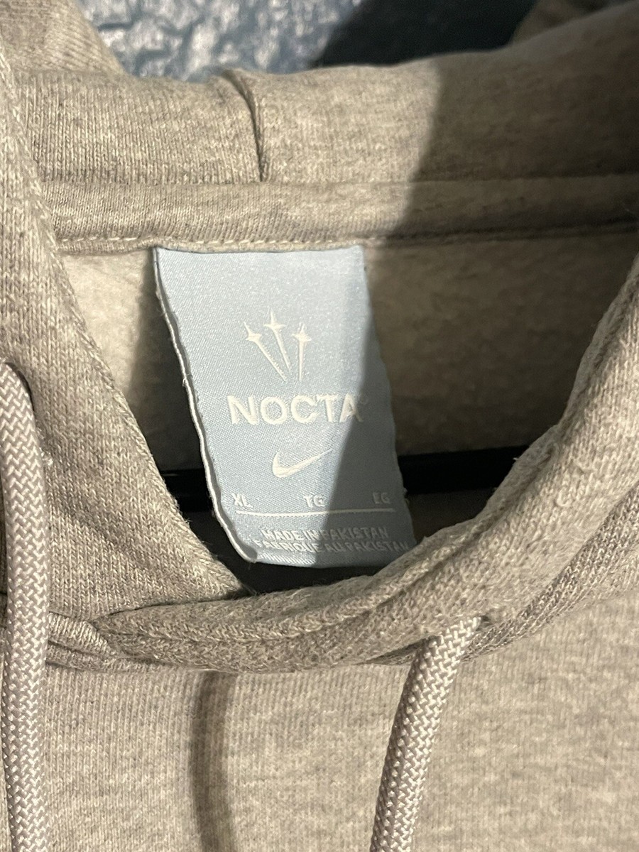 Nike x Drake Nocta Center Swoosh Grey Hoodie Men's XL DA3920 Nike x Drake Nocta Center Swoosh Grey Hoodie Men's XL DA3920