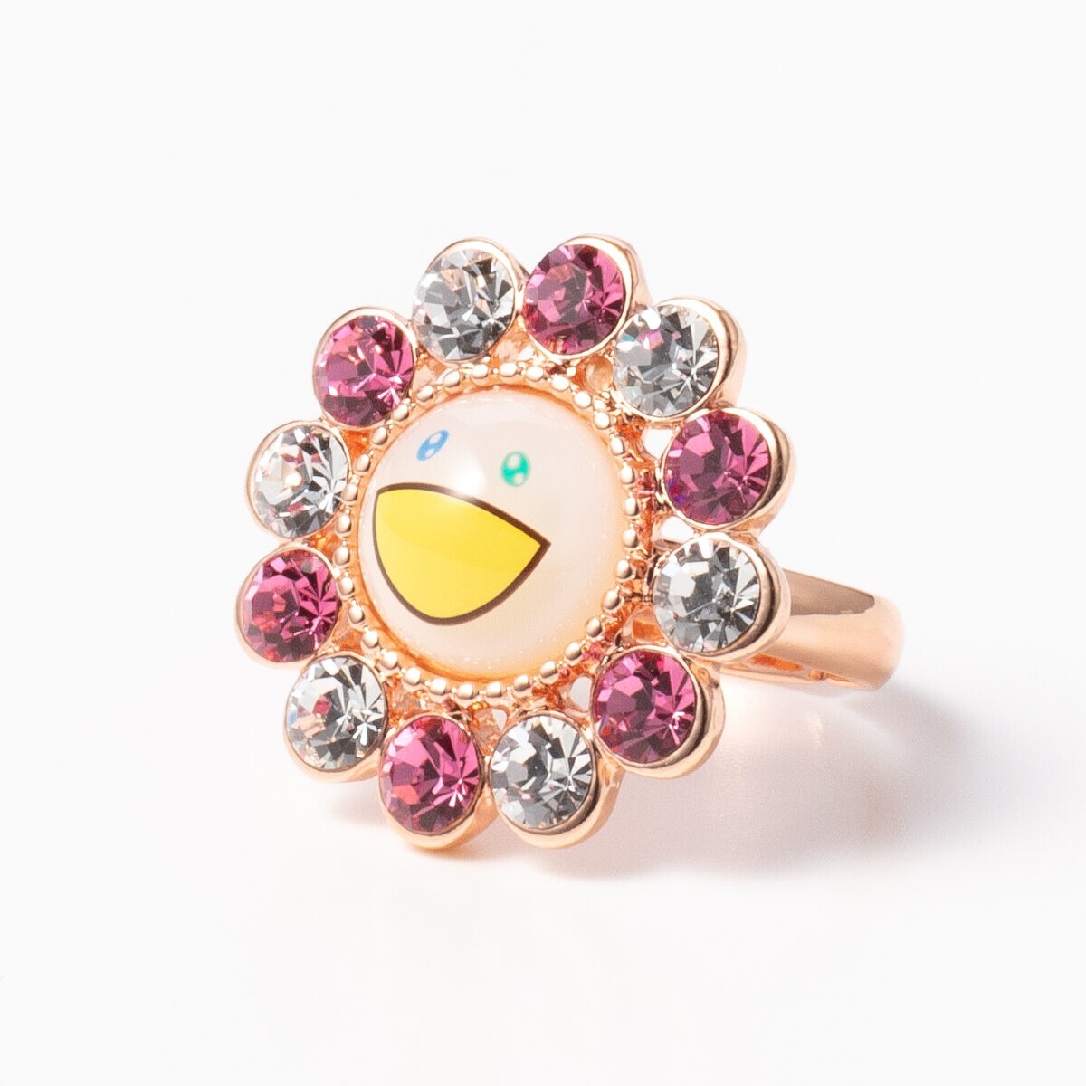 Takashi Murakami X Liquem Flower Ring Pink White Kaikaikiki