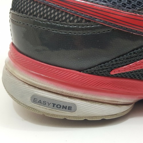 Reebok Womens Easy Tone Athletic Walking Sneakers Shoes 8 Grey Charcoal Pink - Picture 5 of 12