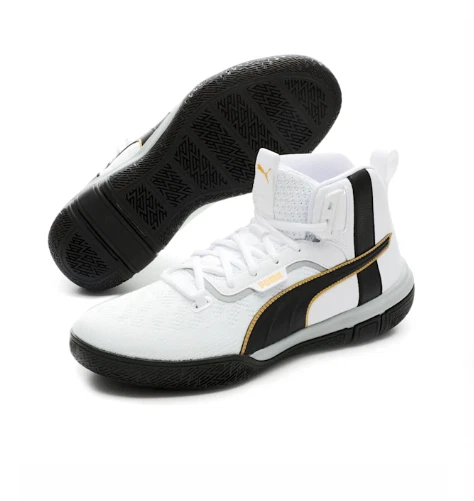 Black and gold top puma high tops
