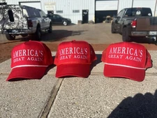 Trump AMERICA' GREAT AGAIN president rope style trucker hat embroidery patch