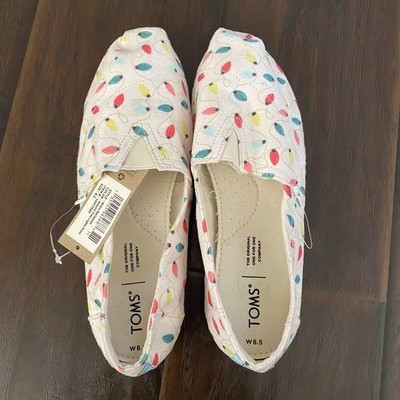 Toms Women's Belmont Slip On Natural Tree Lights Print Size 8.5