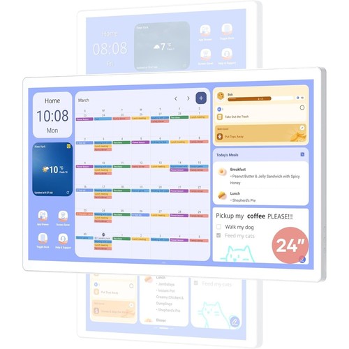 22 Inch Digital Calendar Wall Touch Screen Syncs All Android Tablet Apps To Do l
