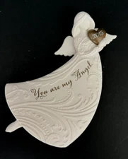 Angel Christmas Ornament Hallmark Keepsake Giver Gold Heart New In Gift Box
