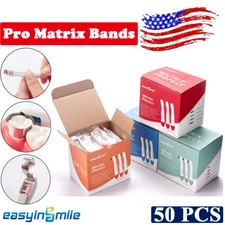 50pc Dental Pro Matrices Bands Tofflemire Matrix Band Standard/Curved Single Use