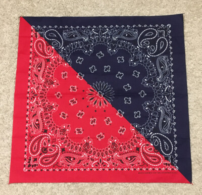 Hav-A-Hank Bandana Red Navy Blue 21” 100% Cotton USA | eBay