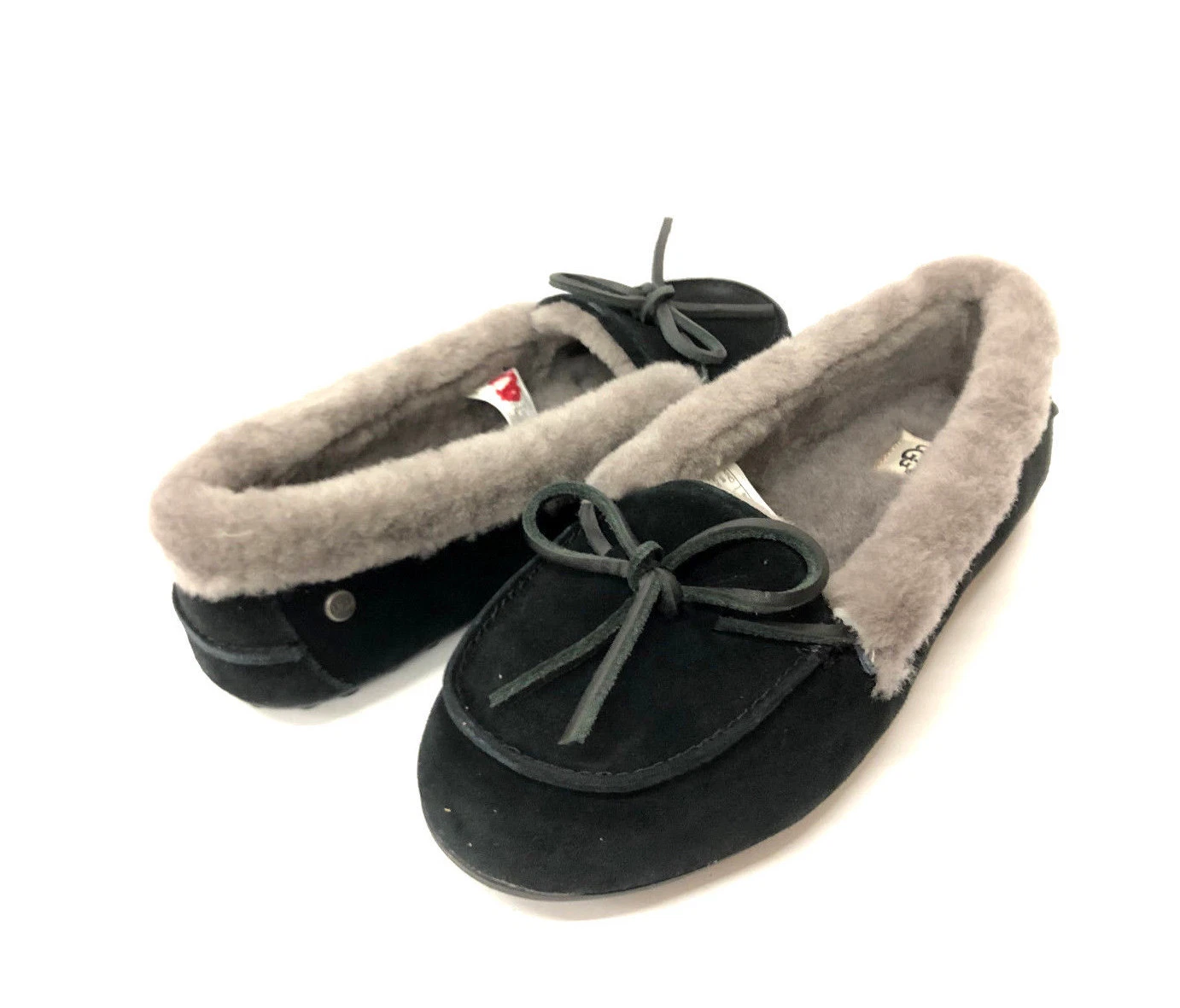 MOCASSINO UGG SOLANA DONNA SCARPE IN PELLE SCAMOSCIATA NERO US TUTTE LE TAGLIE