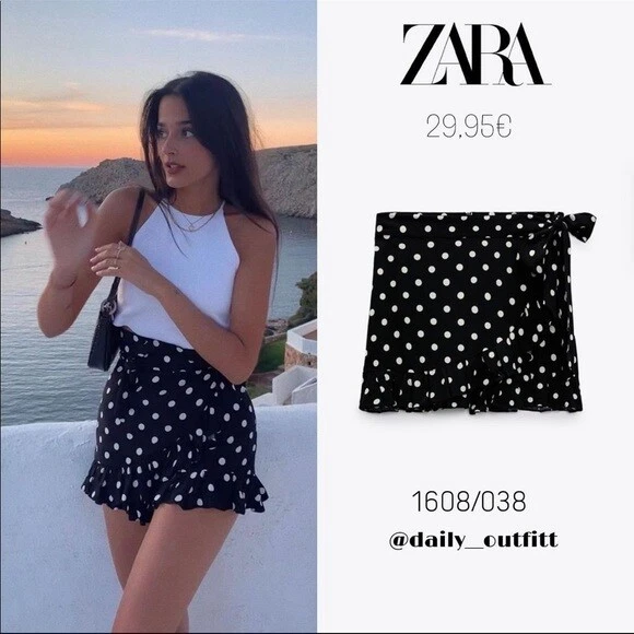 Ruffle skort cheap zara