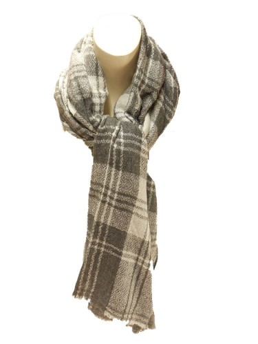 Soft Lightweight Cashmere Scarf Hand Made in Nepal - Natural Dyes Plaid Patterns - Picture 22 of 28