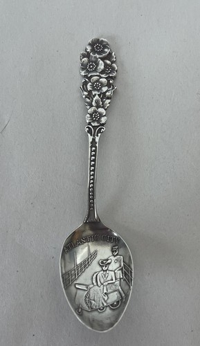 Sterling Silver Atlantic City Boardwalk New Jersey Souvenir Spoon Vintage - Picture 4 of 7