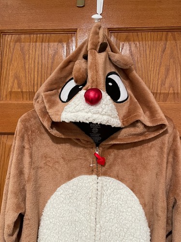 Rudolph the Red Nosed Reindeer Union Suit Costume Women's 2XL One Piece Pajamas - Picture 4 of 11