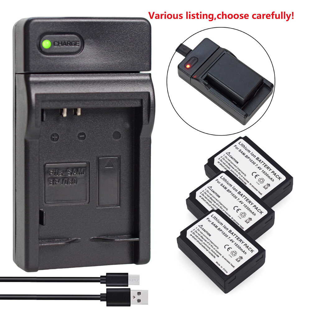 Replacement Battery or charger for Samsung ED-BP1030 BP1130