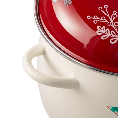 The Pioneer Woman Wishful Winter 12-Quart Enamel-On-Steel Holiday Stock Pot - Picture 4 of 4