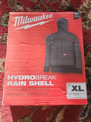 Rain Shell Coat Raincoat Milwaukee Hydrobreak Jacket (X-Large
