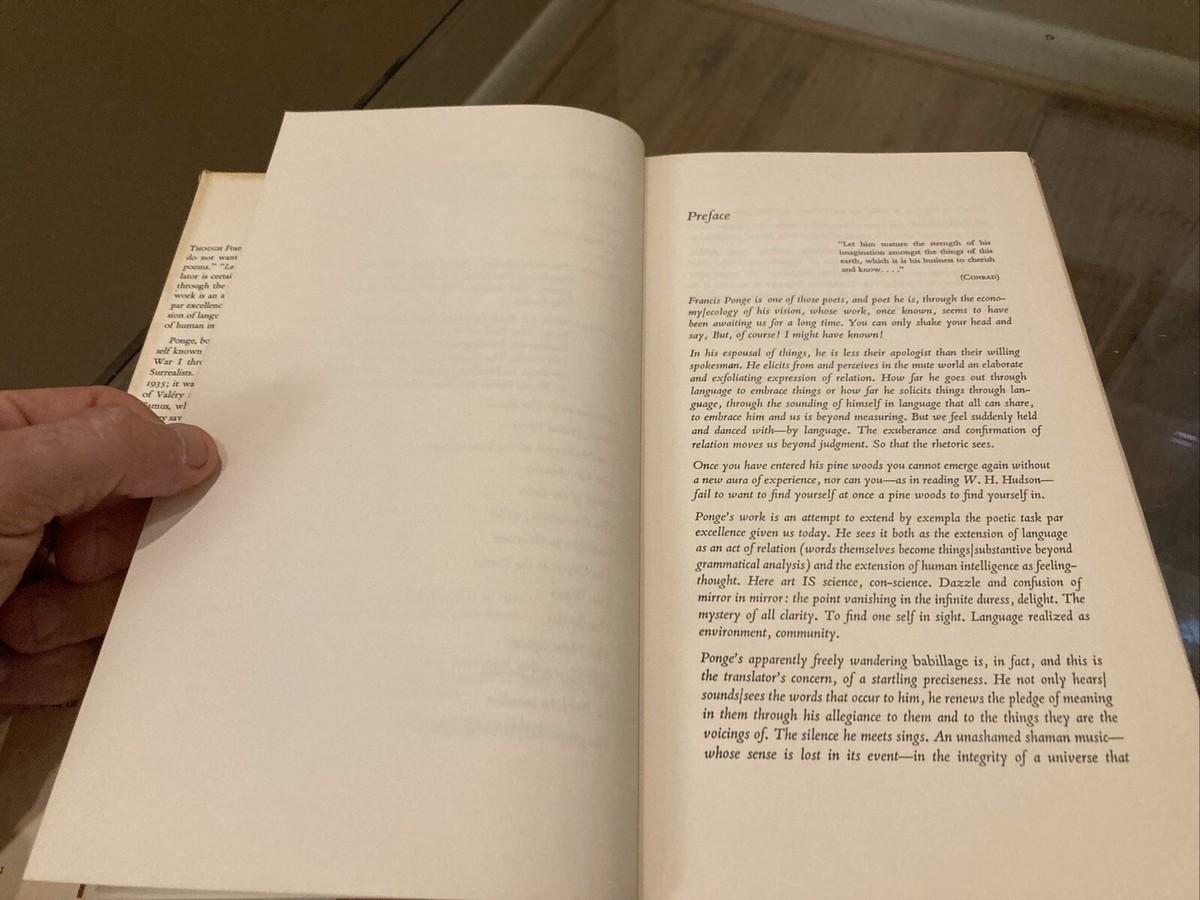 洋書　Francis Ponge　Things Things: Selected Writings of Francis Ponge: Francis Ponge