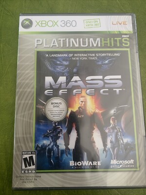 Mass Effect Platinum Hits (Microsoft Xbox 360, Brand new factory seal Xbox Live