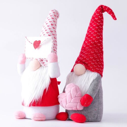 Plush Gnome Doll LOVE Heart Cute Faceless Doll Toy Festive Holiday Ornament Deco - Picture 11 of 18