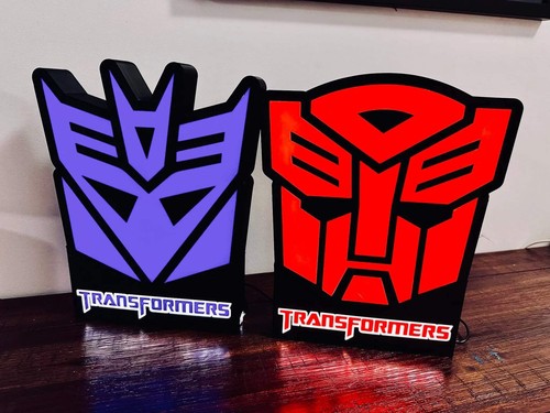 Transformers: Decepticon and Autobots Logos - Light up signs! - LED Light - Picture 16 of 27