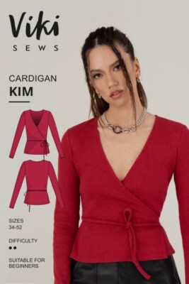 Vikisews Schnittmuster Kim Strickjacke Strickjacken, Oberteile UK 4-22