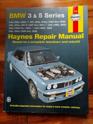 BMW 3 and 5 Series Haynes repair manual based on complete tear down and rebuild.