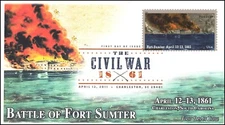 AO-4522-1, 2011, Battle of Fort Sumter, FDC, Add-on Cachet, DCP, Civil War