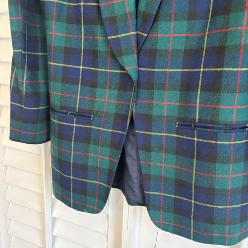 Blazer Amanda Smith lana verde a quadri taglia 8 - Foto 3 di 9