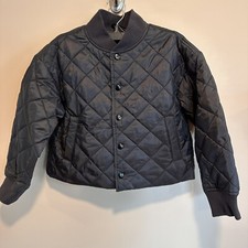 GAP Kids Lightweight Quilted Puffer Jacket - Black - Girls Small 6-7 S739427