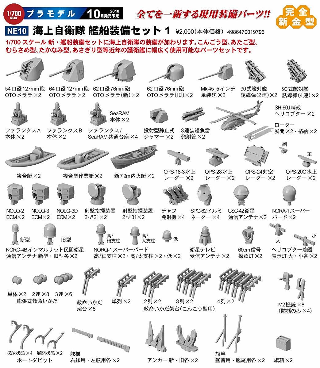 Pit-Road Skywave NE10 Equipment Parts for IJN Ships (Set 8) 1/700
