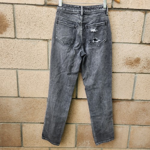 PACSUN Women's Mom Jeans Distressed High Rise size 22 Black - Picture 2 of 11