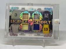 2018 Pearl Legends Of Sport Babe Ruth Tom Brady Nicklas Chamberlain Quad PTCH /9