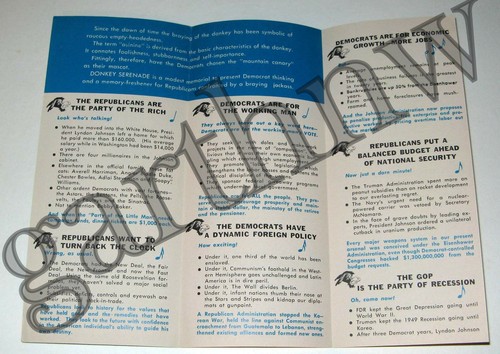 ANTI-DEMOCRATIC PARTY 1964 DONKEY SERENADE PAMPHLET REPUBLICAN SPOOF SONG ISSUES - Picture 2 of 2