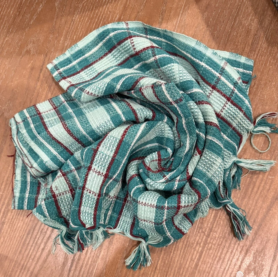 Lightweight Woven Indian Hair Towel 22" x 44" Green - A0312 - Image 3 of 3