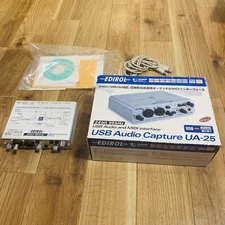 EDIROL UA-25 usb audio midi interface & mic preamps 24bit 96kHz w/BOX. Manuals
