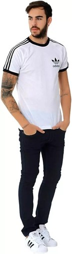 ADIDAS ORIGINALS MEN'S CALIFORNIA WHITE T-SHIRT SIZE SMALL S - Picture 2 of 6