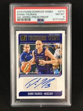 PSA 8 Diana Taurasi 2019 Donruss WNBA Press Proof GOLD /99 Signature Auto