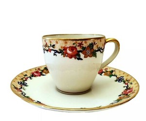 ANTIQUE-LIMOGES-CHARLES-AHRENFELDT-FLORAL-DEMITASSE-CUP-amp-SAUCER-PAT-08-15-16