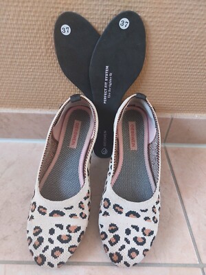 Giesswein Eco Ballerinas Round mit Leopardenmuster - Gr. 37 / W7