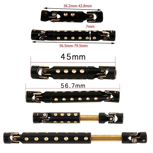 Actualización de ejes de transmisión de latón para 1/24 RC Crawler Axial SCX24 90081 C10 AXI00005 - Imagen 1 de 15